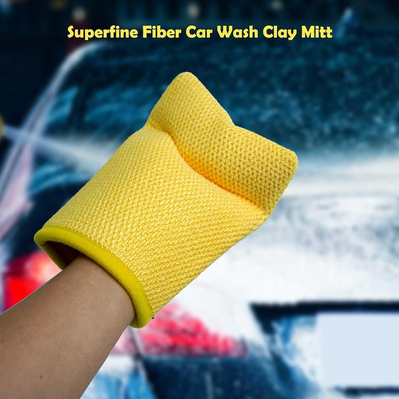 Gihunk Auto Detailing Clay Mitt 1 Pack 8.5x5.7 inches, Fine Grade Microfiber Clay Bar Wash Mitt, Clay Eraser Mitt for Car Detailing, Magic Clay Bar Mitt, Removes Debris from Your Paint, Glass, Wheels - Image 5